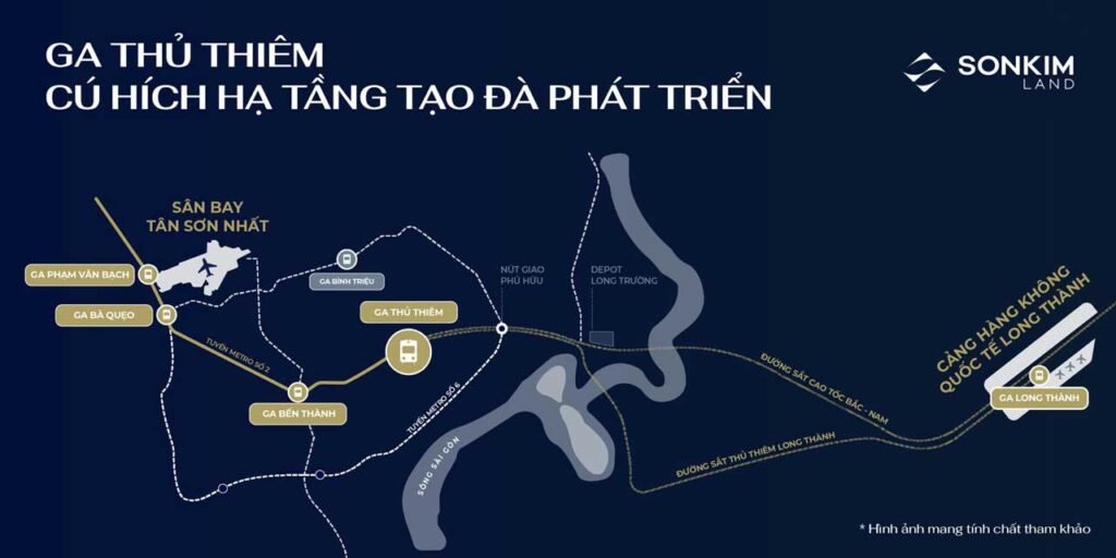 Bản đồ vị trí tuyến đường Metro tốc độ cao