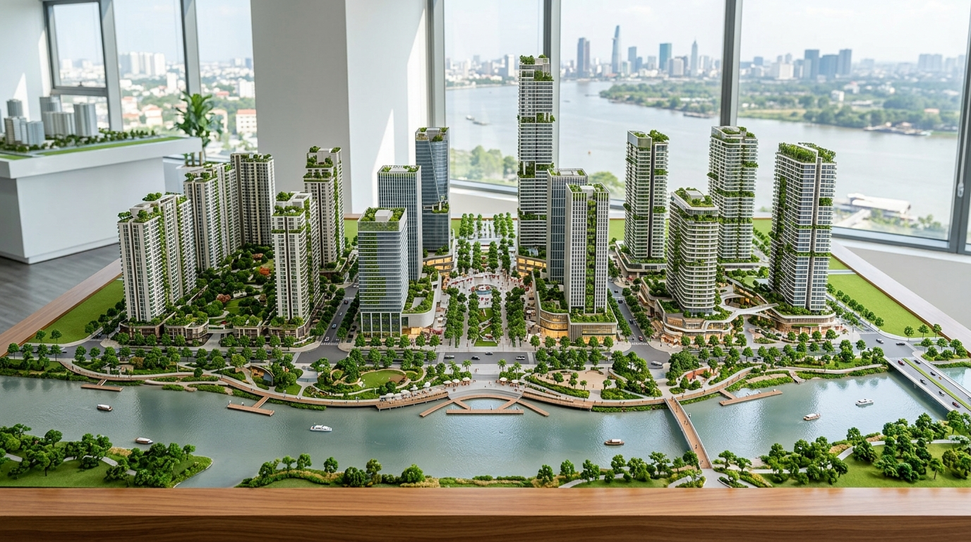 Quy hoạch tổng thể 11 tòa tháp phân khu 2A Thủ Thiêm