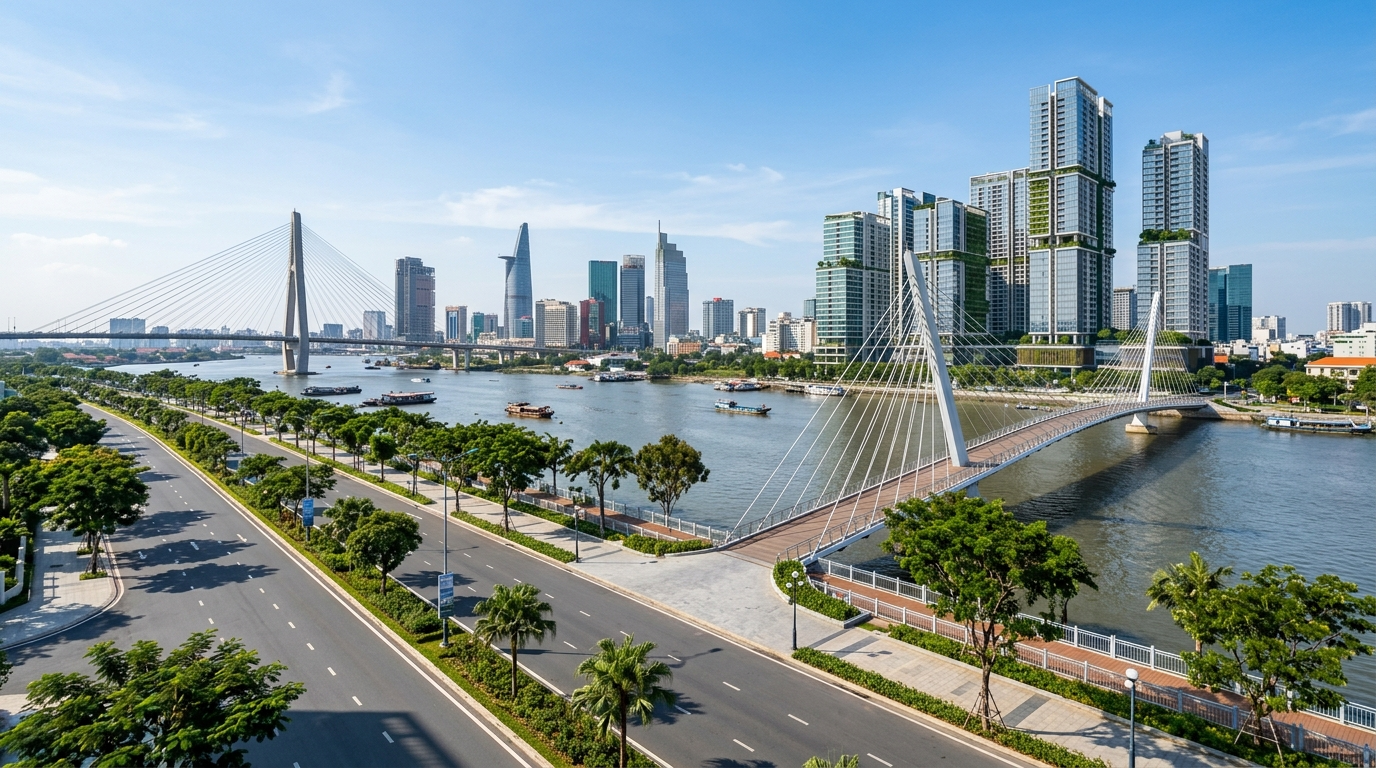 Lotte Thủ Thiêm - Đại lộ Mai Chí Thọ và cầu Thủ Thiêm 2 — kết nối chiến lược tới Lotte Thủ Thiêm
