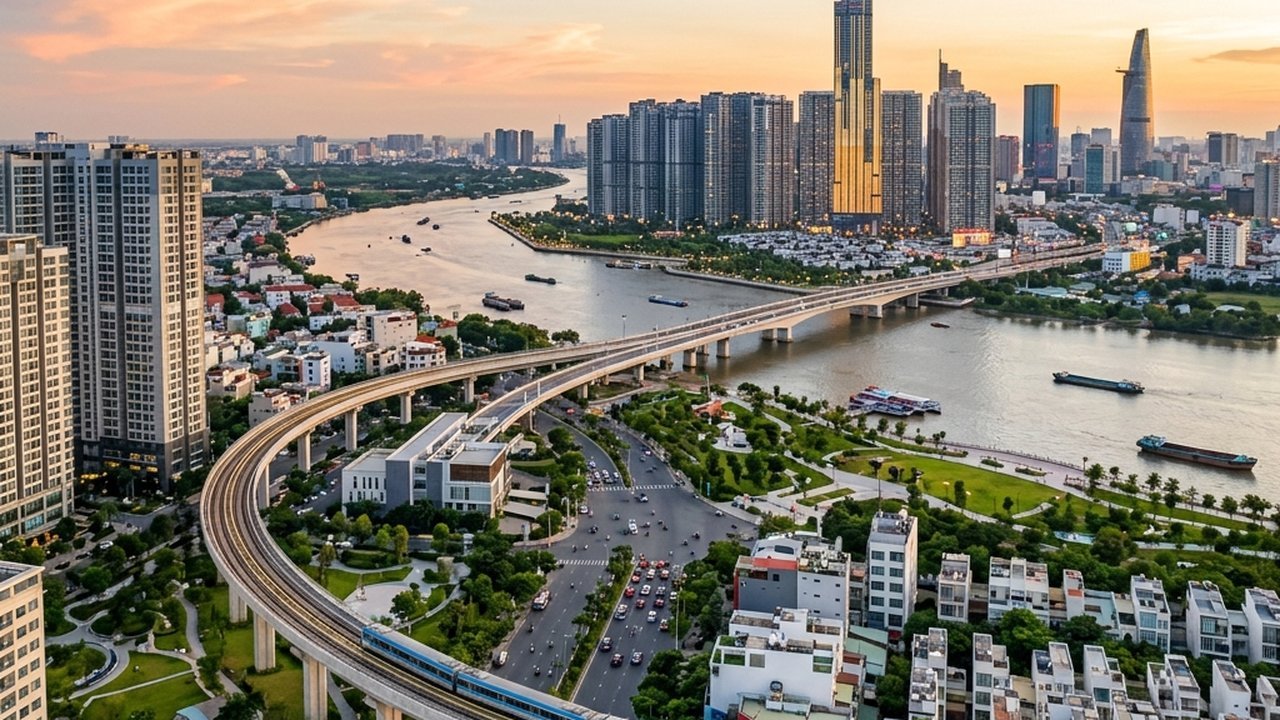 Đường sắt Thủ Thiêm - Long Thành nối khu đô thị mới Thủ Thiêm với sân bay quốc tế Long Thành, gần Lotte Eco Smart City Thủ Thiêm