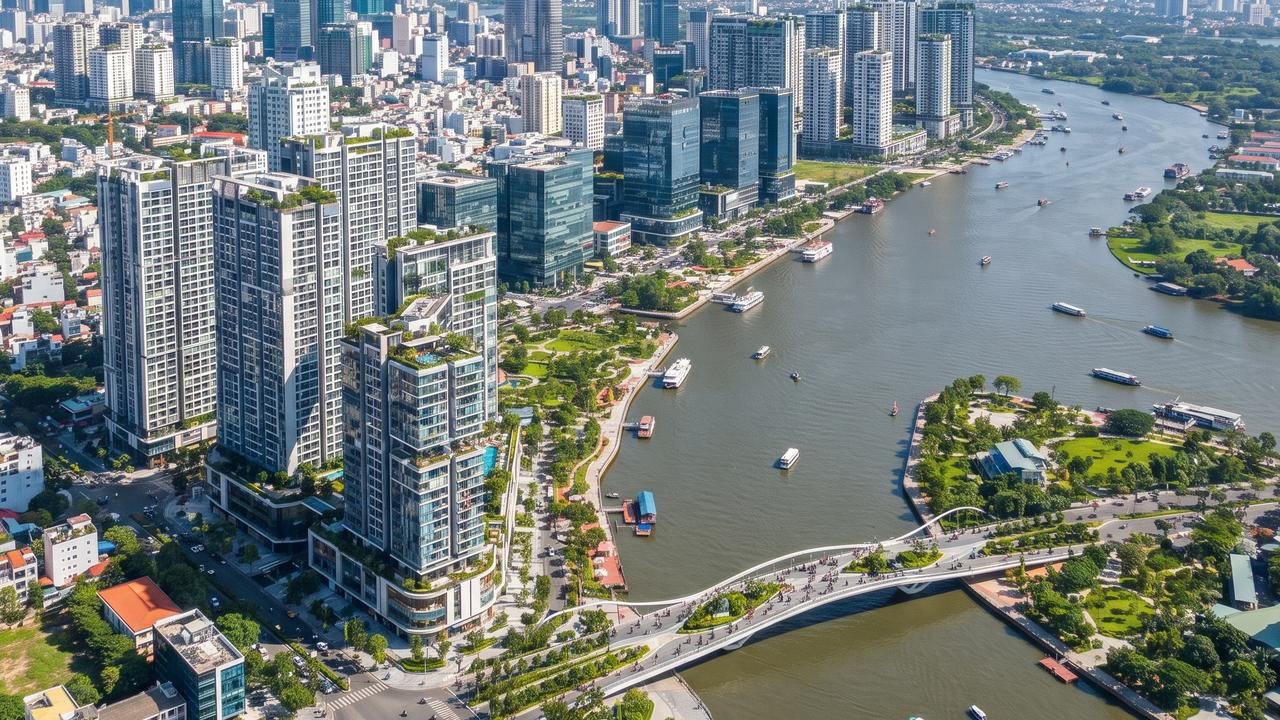 Khu đô thị ven sông Thủ Thiêm với hạ tầng giao thông đồng bộ, nơi tọa lạc Lotte Eco Smart City Thủ Thiêm