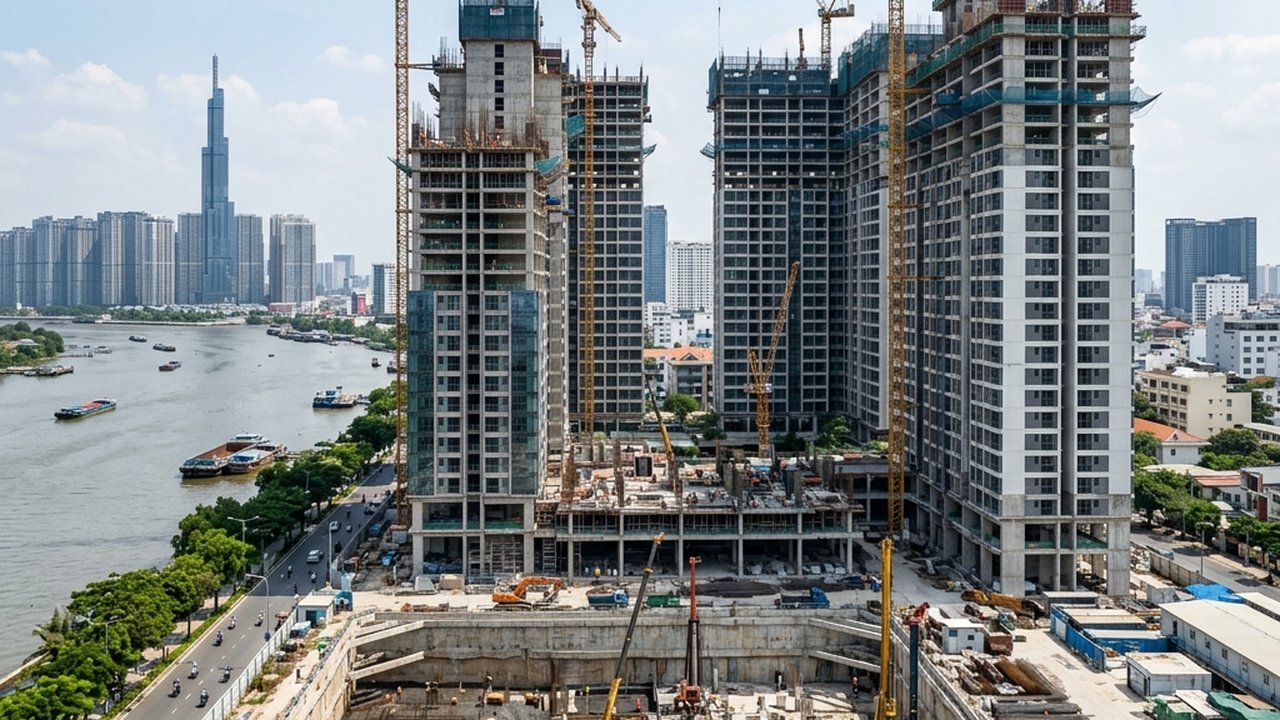 Thi công dự án căn hộ gần khu đất đấu giá Thủ Thiêm