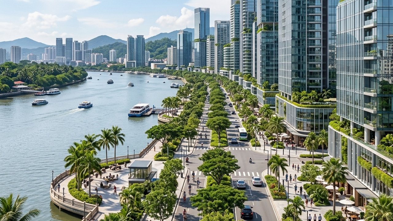 Đại lộ ven sông và hạ tầng giao thông Khu đô thị mới Thủ Thiêm