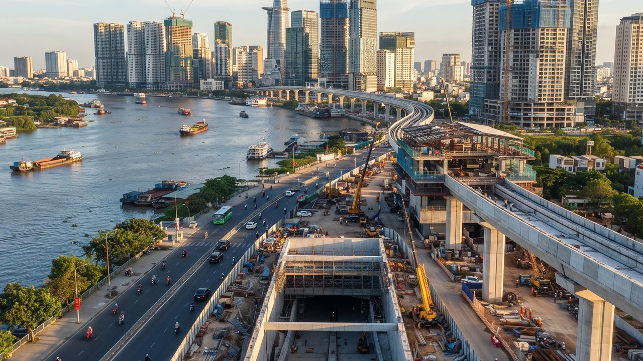 Tuyến metro số 7 điều chỉnh qua Thủ Thiêm gần Lotte Thủ Thiêm